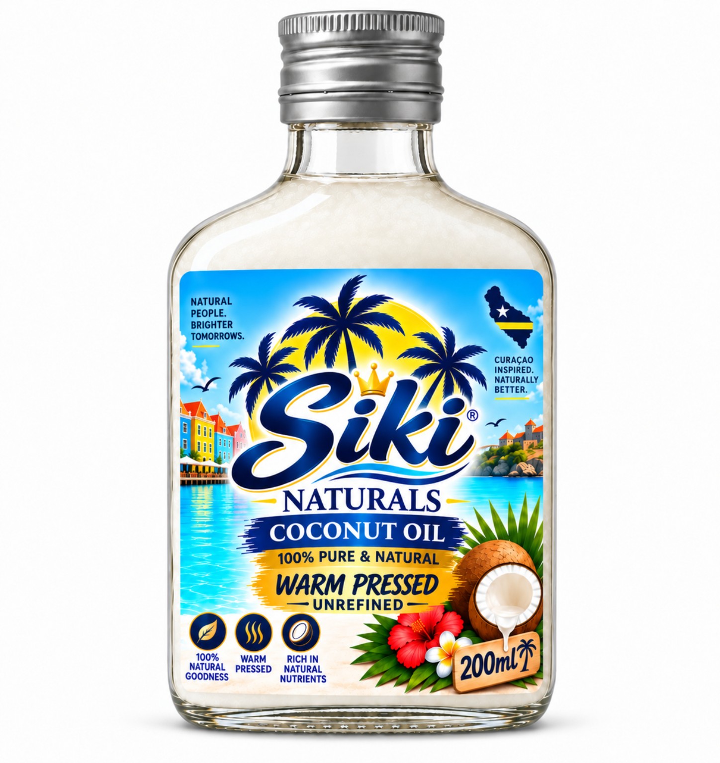 200 ml bottle of Siki Naturals coconut oil